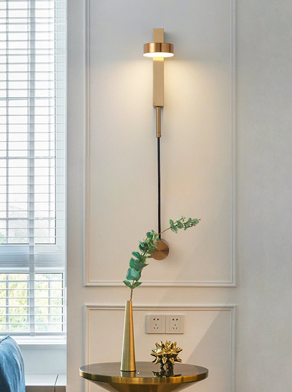 Modern LED Wall Light  Adjustable Gold Metal Sconce - Detailed view