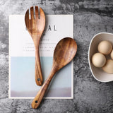 Wooden Salad Servers  Natural Grain Serving Set - Product detail 5