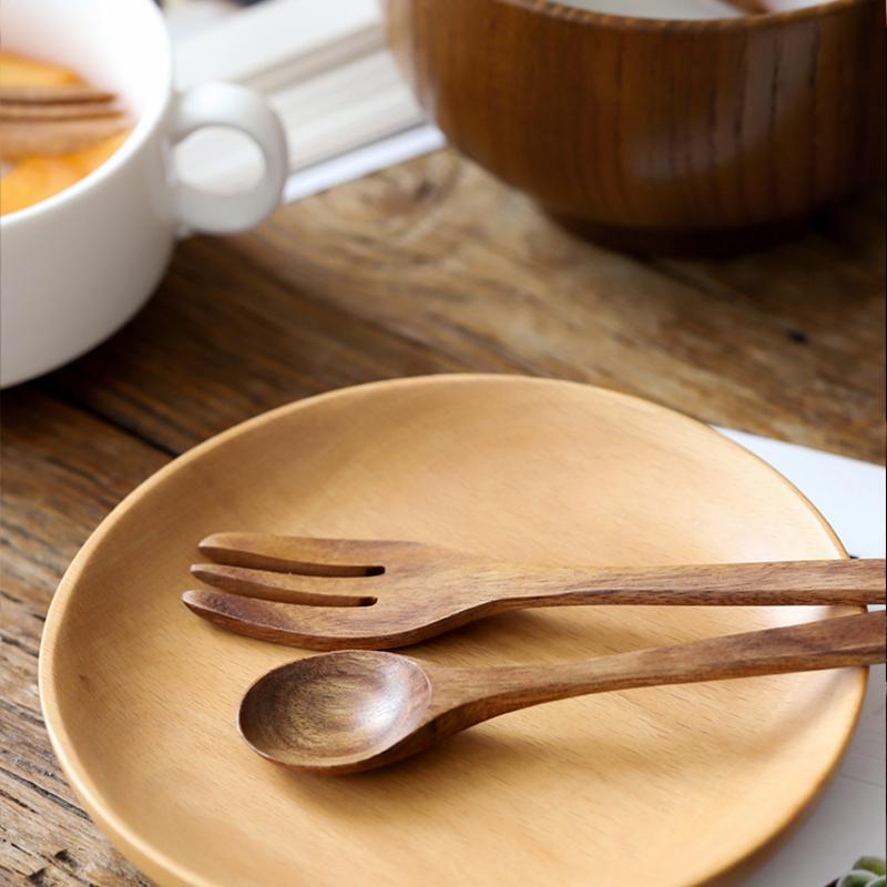 Wooden Serving Set  Natural Burlywood Kitchen Utensils - Detailed view