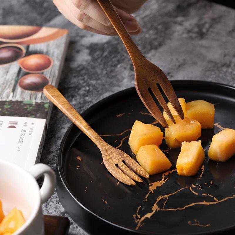 Wooden Serving Set  Natural Burlywood Kitchen Utensils - Product example