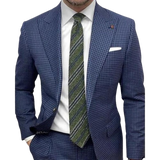 Classic Plaid Blazer  Light Blue Windowpane Pattern - Product detail 4