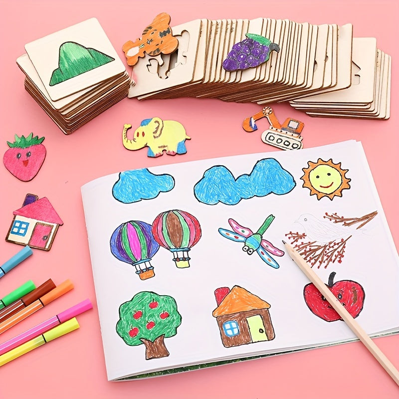 Montessori Drawing Templates  Wooden Educational Art Set - Product detail 7