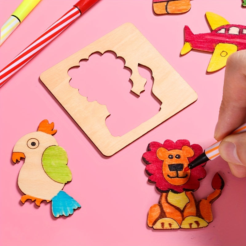 Montessori Drawing Templates  Wooden Educational Art Set - Product detail 6
