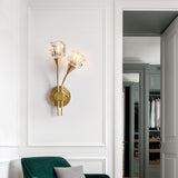 Modern Dual Wall Light  Crystal Glass  Brass Finish - Product detail 4