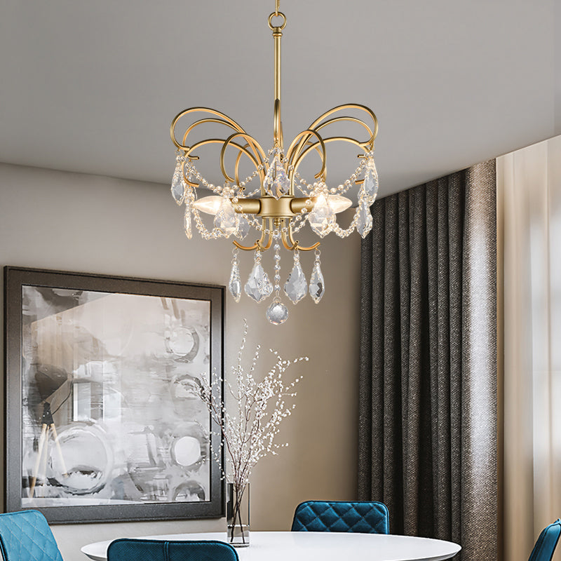 Crystal Chandelier  Butterfly Gold Brass Design - Product detail 5