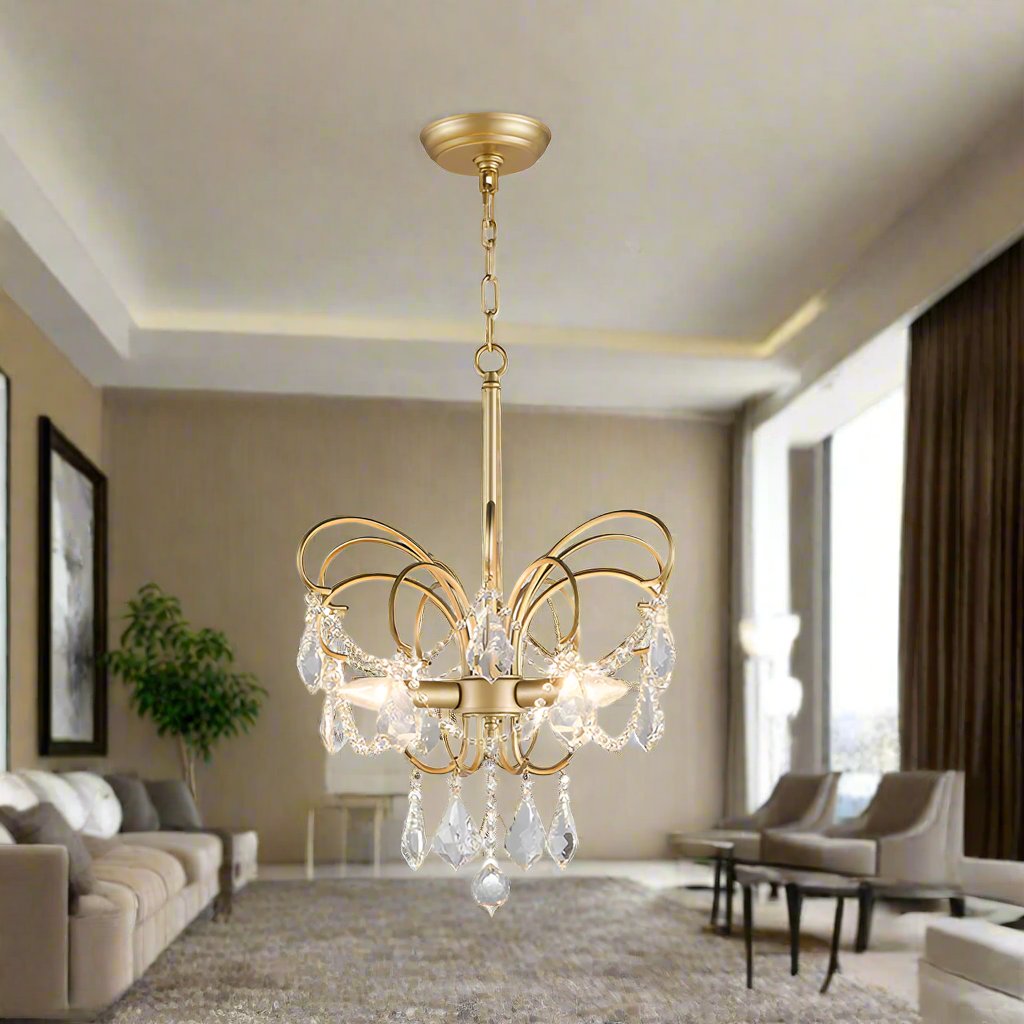 Crystal Chandelier  Butterfly Gold Brass Design - Product detail 7