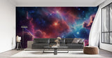 Galaxy Mural Wallpaper | Cosmic Nebula with Vibrant Aurora
