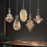 Modern Glass Pendant Light  Smoked Grey LED Collection - Detailed view