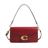 Classic Leather Crossbody Bag  Brass Buckle Square Design - Product detail 11