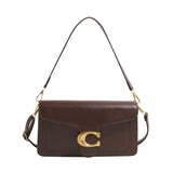 Classic Leather Crossbody Bag  Brass Buckle Square Design - Product detail 7