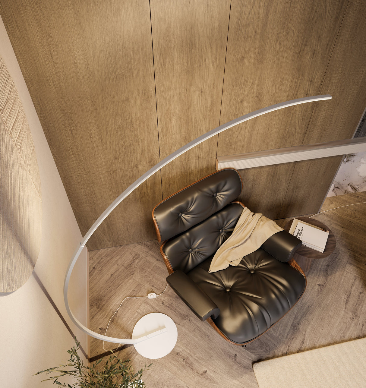 Modern LED Arc Floor Lamp  Minimalist Design with Smart Controls - Product detail 4