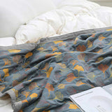Botanical Duvet Cover  Reversible Cotton Ginkgo Leaf Pattern - Product detail 9