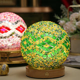Mosaic Glass Table Lamp  Color-Changing LED Globe Design - Product detail 5