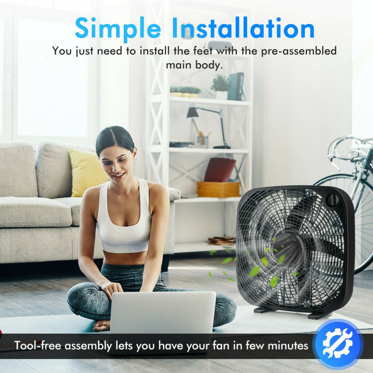 High Power Box Fan  20-Inch 3-Speed Cooling System - Product detail 7