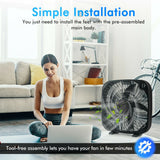 High Power Box Fan  20-Inch 3-Speed Cooling System - Product detail 7