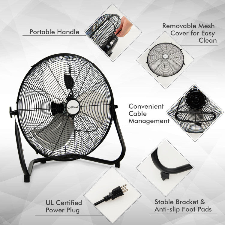 Industrial Floor Fan  20-Inch High Velocity Metal Design - Product detail 5