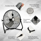 Industrial Floor Fan  20-Inch High Velocity Metal Design - Product detail 5