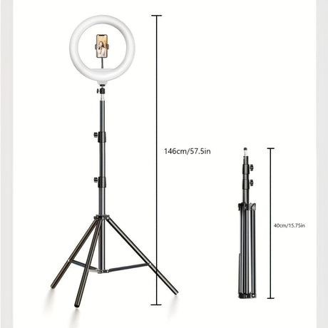 LED Ring Light  Professional Studio Lighting With Adjustable Stand - Detailed view