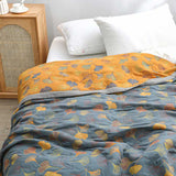 Botanical Duvet Cover  Reversible Cotton Ginkgo Leaf Pattern - Product detail 12