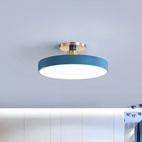 Modern Nordic Ceiling Light  Blue Disc LED Fixture - Product detail 9