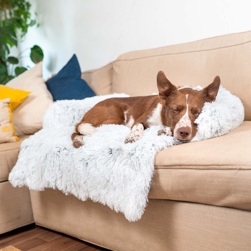 Plush Pet Furniture Protector  Water-Repellent Vegan Fur Bed - Product example