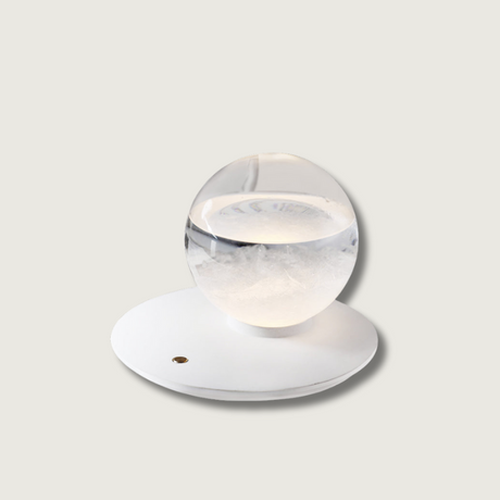 Modern LED Table Lamp  Rechargeable Glass Sphere Design - Product showcase