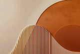 Geometric Mural Wallpaper | Modern Terracotta Arch Design