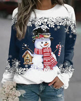 Holiday Snowman Sweater  Winter Scene With Festive Details - Product detail 8
