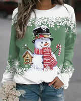 Holiday Snowman Sweater  Winter Scene With Festive Details - Product detail 7
