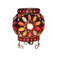Moroccan Table Lamp  Bronze Metal with Colorful Beads - Product showcase