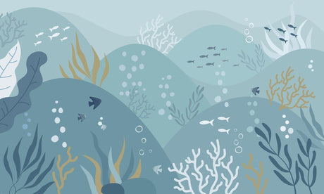 Papier Peint Mural Océan | Scène de Vie Marine Sous-Marine