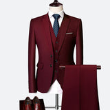 Modern Slim Fit Three-Piece Suit  Sky Blue Cotton Blend - Product detail 6