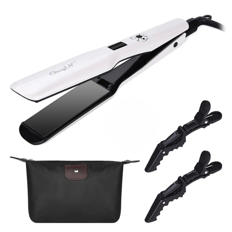 Professional Hair Straightener  Wide Ceramic Plates With LCD Display - Product showcase