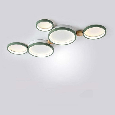 Modern LED Ceiling Light  Gray Metal Triple Ring Design - Product detail 14