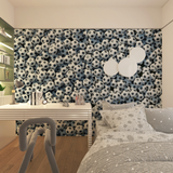 Football Mural Wallpaper | Black and White Soccer Ball Pattern