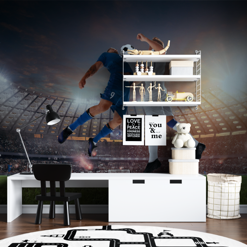 Football Mural Wallpaper | Stadium Match Action Scene