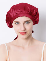 Silk Sleep Cap  Mulberry Silk Hair Protection With Ribbon - Product detail 17