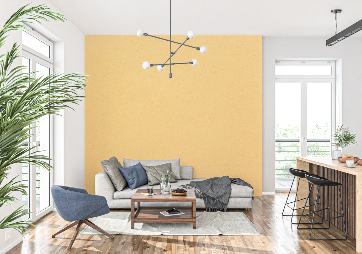 Yellow Mural Wallpaper | Warm Sunshine Design