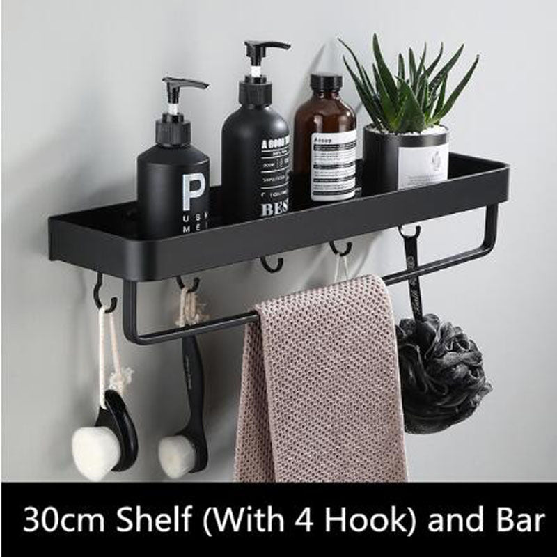 Modern Bathroom Wall Shelf  Black Space Aluminum Design - Product detail 6