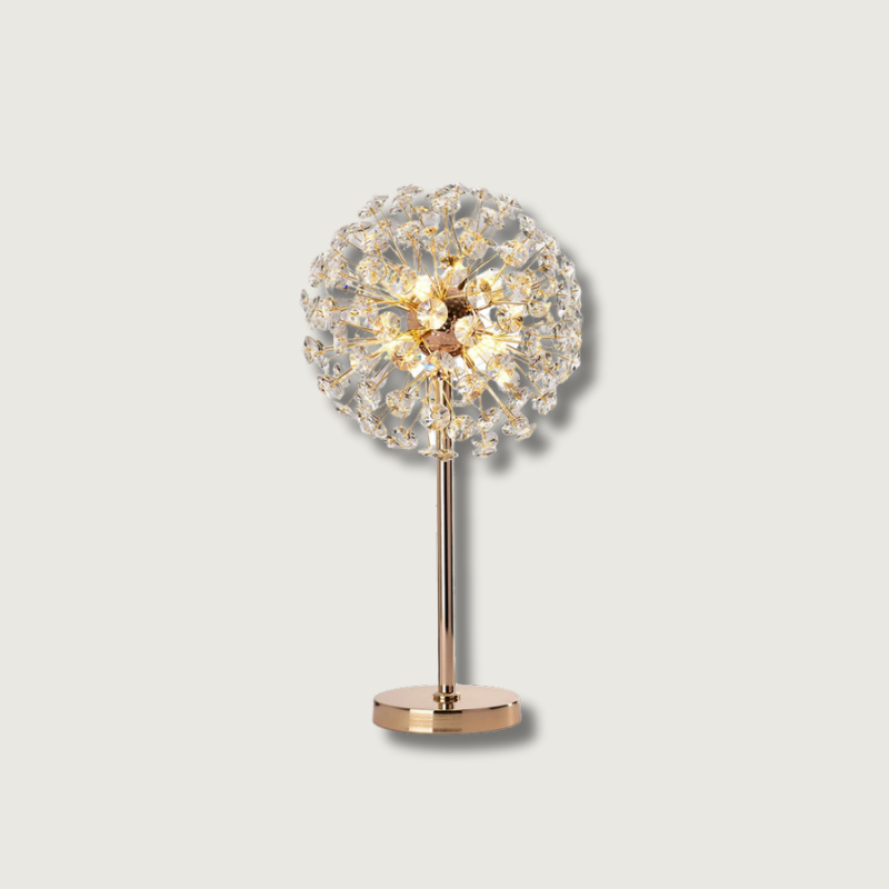 Crystal Table Lamp  Dandelion Sphere Design - Product showcase