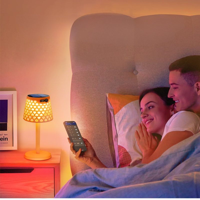 Solar Powered Table Lamp  Honeycomb Pattern Design - Product detail 4