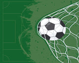 Football Mural Wallpaper | Soccer Ball in Net Design