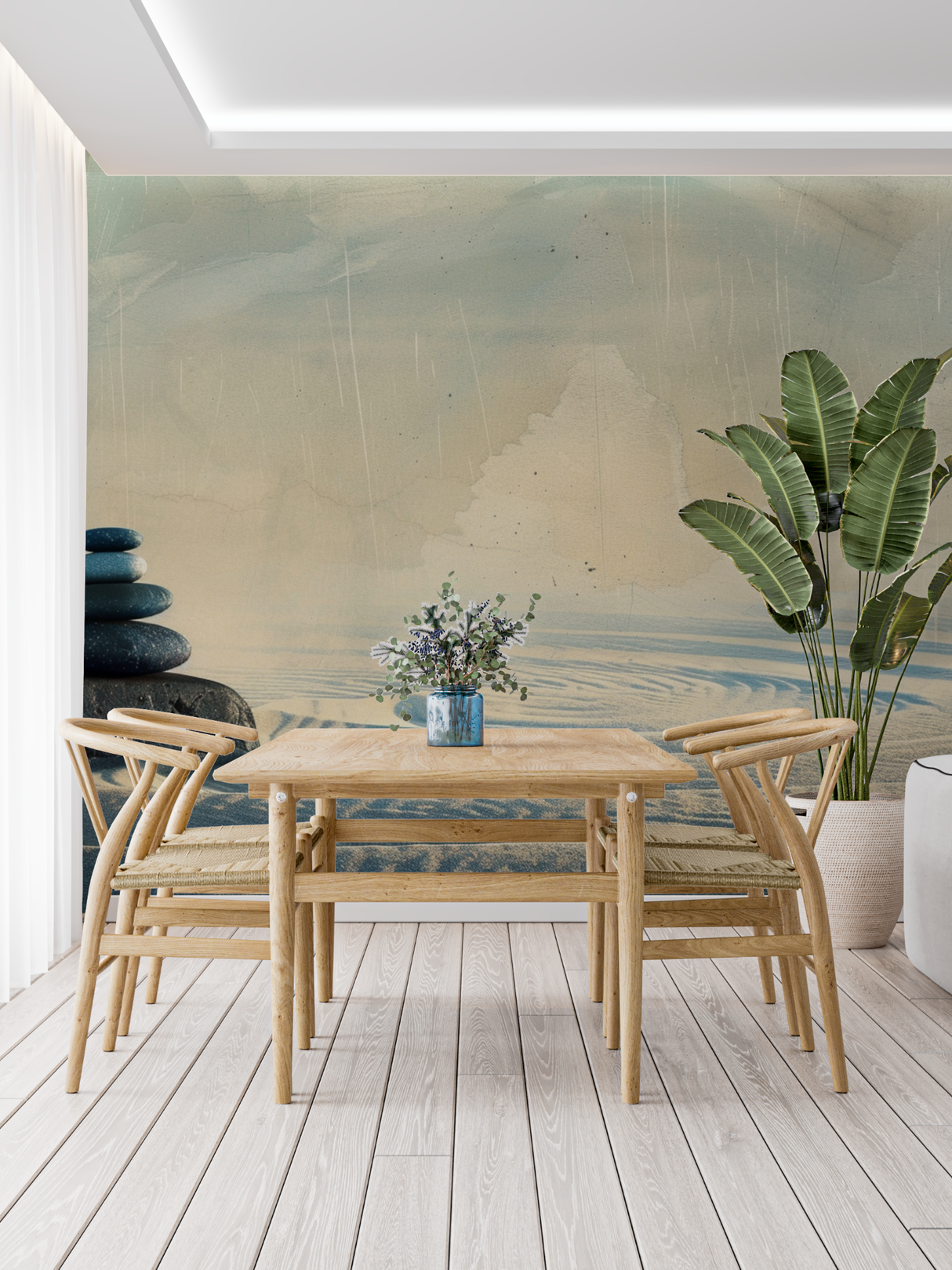 Geometric Mural Wallpaper | Colorful Triangle Pattern