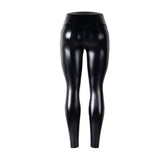 High Waisted Leather Look Leggings  Sculpting Athletic Design - Product example
