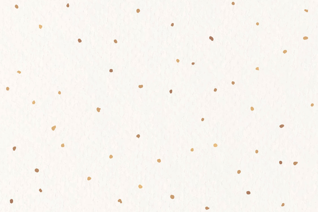 Pattern Mural Wallpaper | Golden Dots on White