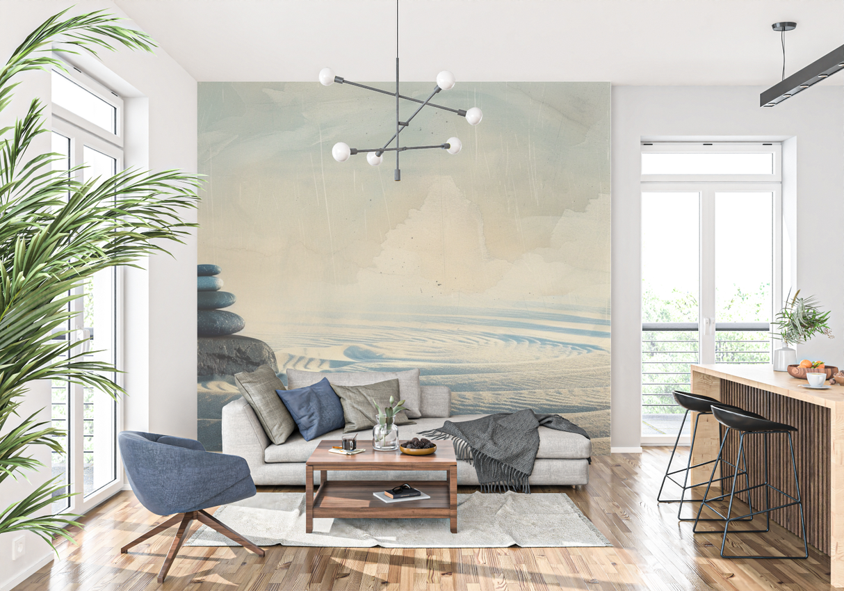 Geometric Mural Wallpaper | Colorful Triangle Pattern