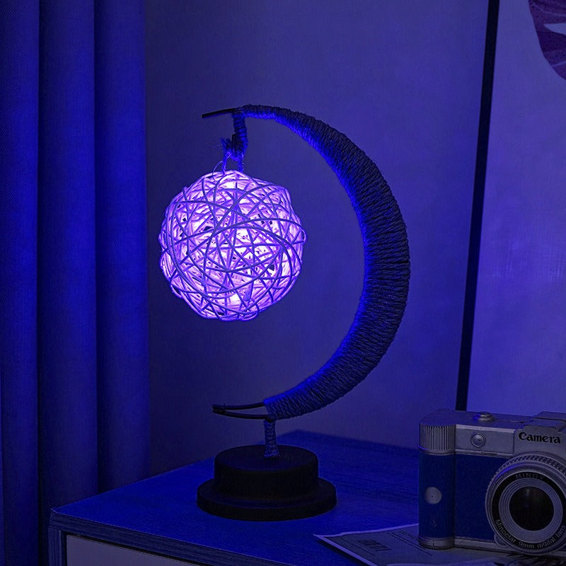Moon Table Lamp  Glass Globe LED String Light - Product detail 9