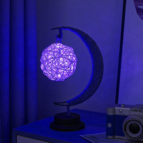 Moon Table Lamp  Glass Globe LED String Light - Product detail 9