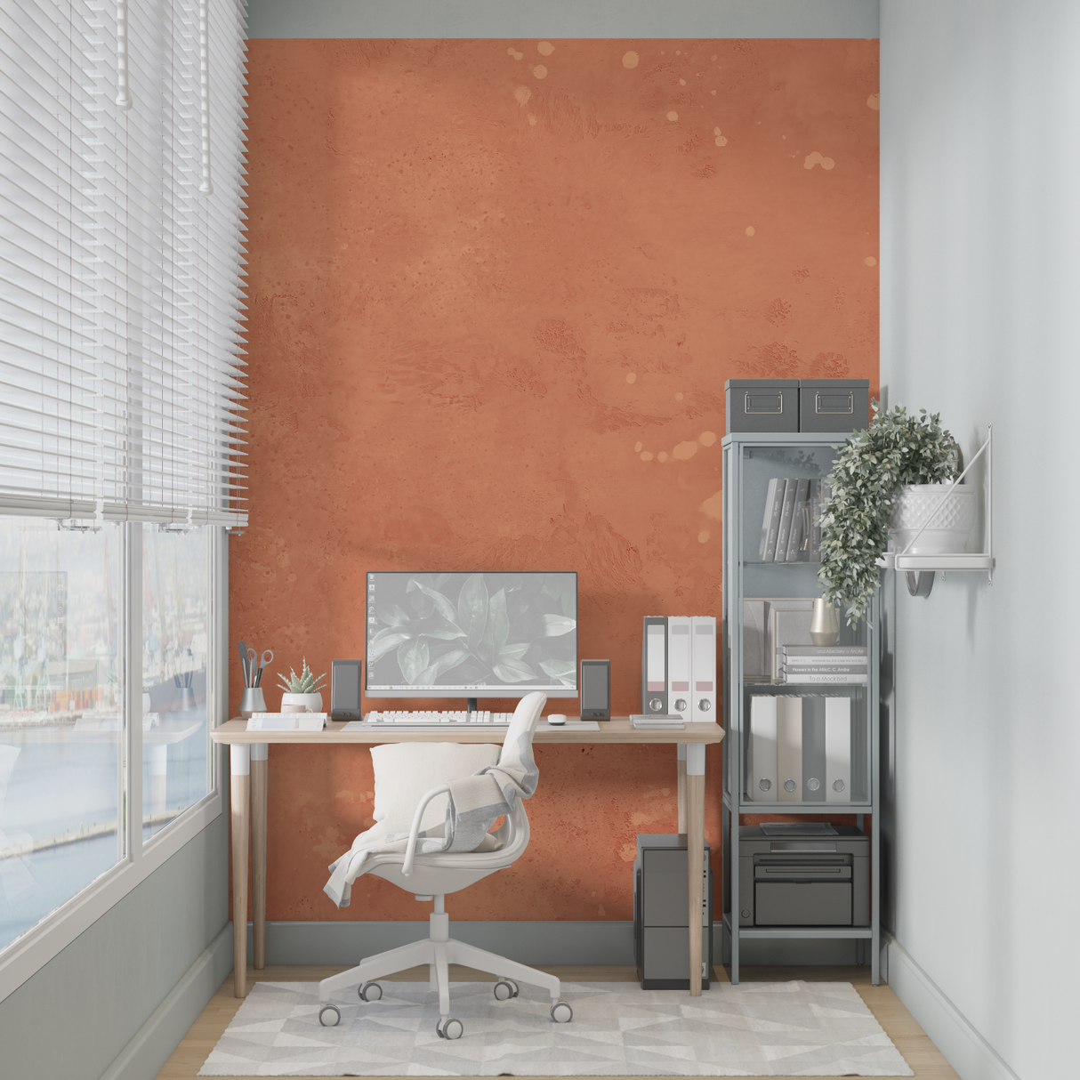 Terracotta Mural Wallpaper | Textured Mediterranean Style