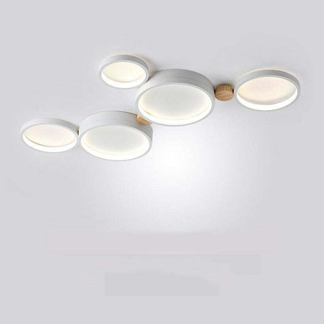Modern LED Ceiling Light  Gray Metal Triple Ring Design - Product detail 6